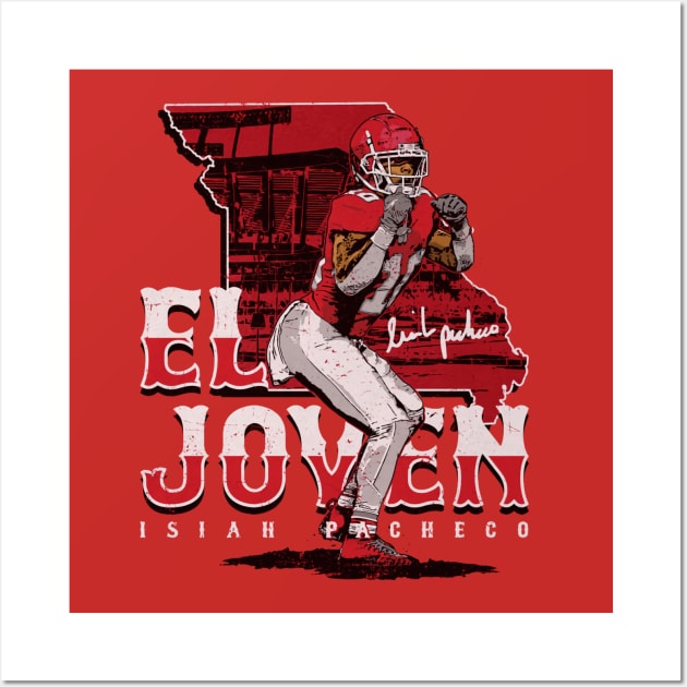 Isiah Pacheco Kansas City El Joven Wall Art by Chunta_Design